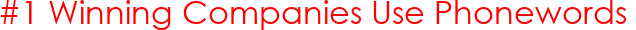 #1 Winning Companies Use Phonewords