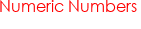 Numeric Numbers